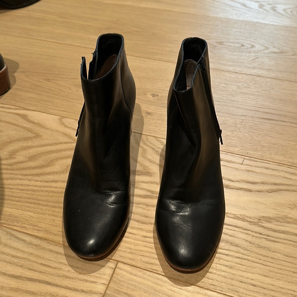 Loeffler Randall round toe boot approx 2 inch heel